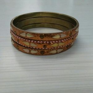 Vintage brass inlay glitterybracelets